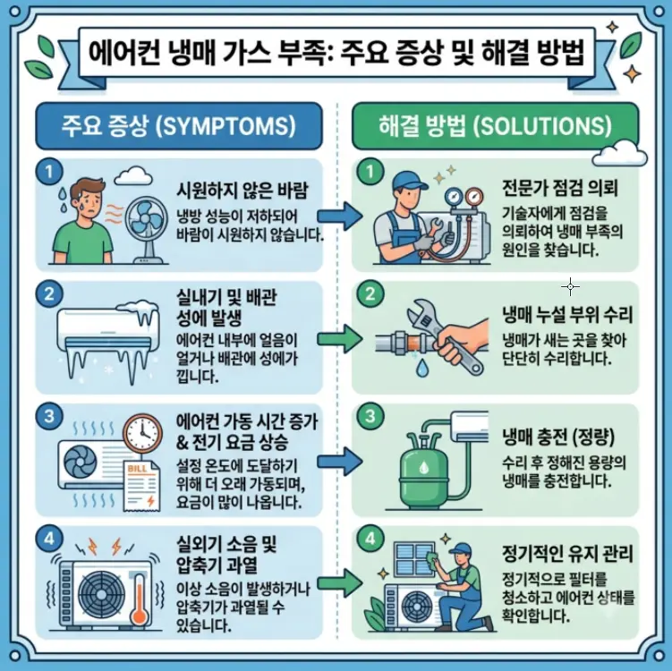 에어컨-냉매-가스가-부족할-때